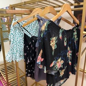 Floral Black Women's Top